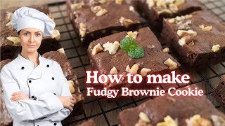 The EASIEST Chewy Brownie Cookie recipe  Fudgy Brownie Cookies [upl. by Adierf]