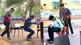 Chair Pulling Prank  Pranks In India  iDiOTUBE [upl. by Neal]