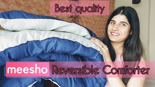 Meesho Double Bed Reversible Comforter Review  Just Rs740 Is Worth it Or Not  devnitya845 [upl. by Kurtzig]