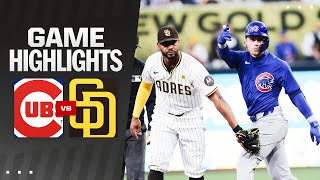 Cubs vs Padres Game Highlights 4824  MLB Highlights [upl. by Grubb]