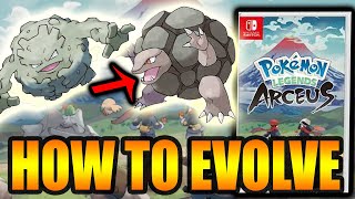 Pokemon Legends Arceus How to Evolve Graveler to Golem [upl. by Nydroj]