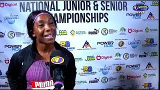 ShellyAnn FraserPryce Interview  her last race in Jamaica [upl. by Uund]