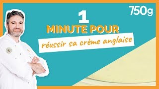 1 min pour Réussir sa crème anglaise  750g [upl. by Ahseined595]