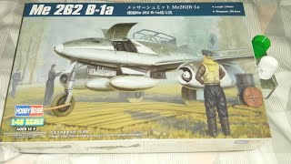 148th scale side build kit from HobbyBoss the quotMe 262 B1aquot jet [upl. by Utley]