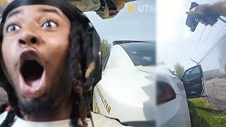 HE CRASHED OUT BAD CHASE ENDS IN SHOOTOUT  MillyReacts [upl. by Saxon]