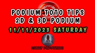 TOTO 4D 11112023 SATURDAY [upl. by Elleinnod]