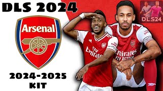 DLS 2024 CUSTOM KIT INPUT  DREAM LEAGUE SOCCER 2024  DLS 2024 ARSENAL FC KIT 😎 [upl. by Tnilk]