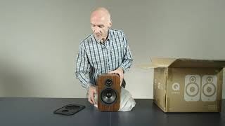 Q Acoustics Unboxing Video  Q3020i Bookshelf Speakers Pair [upl. by Eimar]