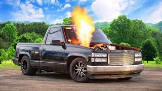 Worlds Fastest Stick Shift FullSize Truck DESTROYS itself on the Drag Strip  Race Week 20 Day 2 [upl. by Prudhoe]