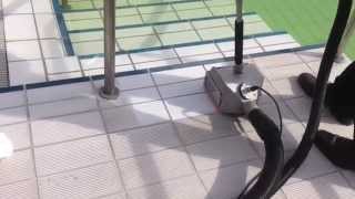 tile and grout cleaning in a swimming pool [upl. by Neilla]