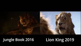 Mufasa 2019 Vs Share Khan 2016 Death Scene [upl. by Airdnua]