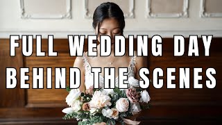 Watch How I Shoot a FULL Wedding Day  Wedding Photography Behind the Scenes [upl. by Ahsoym]