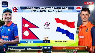 🔴Live Nepal vs Netherlands Live World Cup  NEP vs NED Live Match Today  T20 WC 2024 cricketlive [upl. by Mountford]