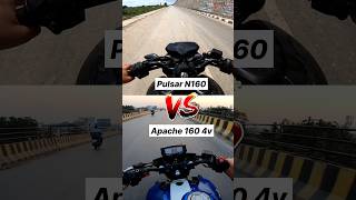 Pulsar N160 VS Apache 160 4v 🔥 Gear Challenge shorts n160 [upl. by Htevi]