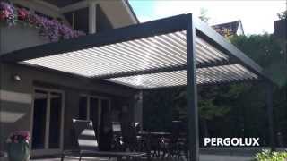 Outdoor living louvred pergola B200 by PERGOLUX in HD [upl. by Henriha]