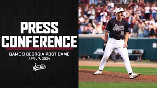 BASEBALL  GAME 3 GEORGIA POST GAME PRESS CONFERENCE [upl. by Nihcas702]