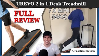 UREVO 2 in 1 Treadmill Full Review  Unbox and Demo [upl. by Nimrahc915]