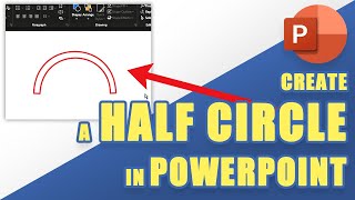 TUTORIAL Create a HALF CIRCLE in PowerPoint EASILY Without Full Outline [upl. by Tanner736]