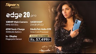 Mahira Khan Shines with Sparx  Sparx Smartphones  Edge 20 Pro shinewithsparxSparxEdge20pro [upl. by Ahsinroc869]