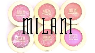 Milani Baked Blush Swatches ♡ 6 shades [upl. by Romanas]