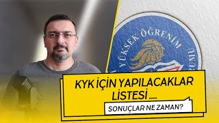 KYK İÇİN YAPILACAKLAR LİSTESİ KYK YURT SONUÇLAR NE ZAMAN YURT KAYIT EK BAŞVURU VB [upl. by Tterrej]