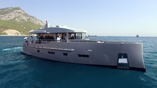 Bering 70  Steel Luxury Coastal Cruiser Yacht  Preliminary sea trials [upl. by Jilly]