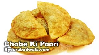 Chobe Ki Poori Recipe Video  Milad Un Nabi Special Hyderabadi Chobe Ki Puri  Easy amp Simple [upl. by Ayekin]