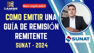 🔴Como emitir una Guía de Remisión Remitente  SUNAT 2024 actualizado [upl. by Ballard]