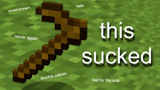 beating minecraft with only a wooden hoe [upl. by Arnulfo]