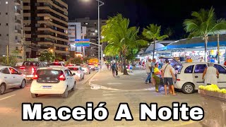 Maceió Alagoas A Noite Praia De Pajuçara E Praia De Ponta Verde [upl. by Anrehs]