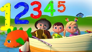 12345 ONCE I CAUGHT A FISH ALIVE  NUMBERS SONGS  NURSERY RHYME BY SMARTBABYSONGS [upl. by Raeann]