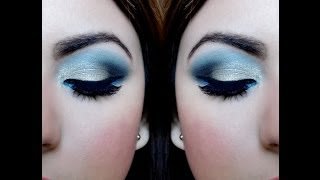 Maquillaje de ojos paso a paso  Sombra dorada y azul  Brisia Danti [upl. by Leventhal]