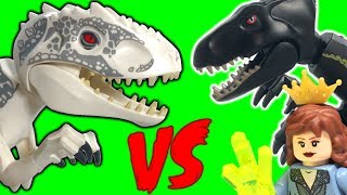 Indominus Rex VS Indoraptor LEGO Jurassic World Battle  BrickQueen [upl. by Arahc]