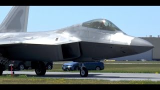 Insane USAF F22 Raptor Demo Quinte International Air Show 2016 [upl. by Monahan433]