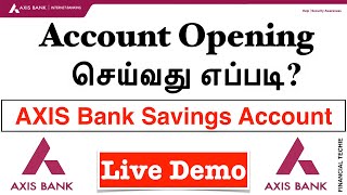 Opening Axis Account  How to open Axis Digital Savings account online  TAMIL  Financial Techie [upl. by Katrine]