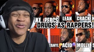 RAPPING ON 12 DIFFERENT DRUGS REACTION🔥🔥 [upl. by Drusus]