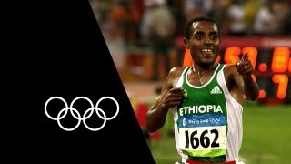 2 Races 2 Records 1 Athlete  Kenenisa Bekele  Olympic Records [upl. by Hildebrandt]