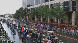 Joe Cain Procession down Government Street in Downtown Mobile Mardi Gras 2024 [upl. by Harobed]