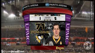 1718 Pittsburgh Penguins goal hornScoreboard [upl. by Lehsar]