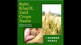 Tricks to remember Kharif Rabi and Zaid Crops UPSCSSCBankRRB Exams [upl. by Schug361]