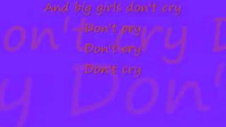 Big Girls Dont Cry Remix Lyrics Fergie Ft Sean Kingston [upl. by Milissa]