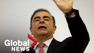 Fugitive exNissan boss Carlos Ghosn speaks after fleeing Japan  FULL [upl. by Nosremaj]