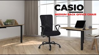 Casio Medium Back Office Chair In Black Colour [upl. by Hplodnar]