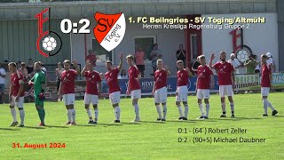 1 FC Beilngries  SV TögingAltmühl 02  Herren Kreisliga Regensburg Gruppe 2 [upl. by Eeliah]