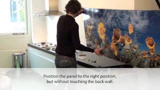 Installing kitchen splashback by PimpYourKitchencouk [upl. by Sailesh]