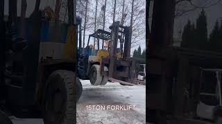 Heavy Used 15t Forklift Mitsubishi Fd150 15 Ton Diesel [upl. by Nomolos]