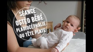 Séance ostéo bébé  plagiocéphalie ou tête plate [upl. by Haroppiz351]