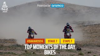 Bikes Top moments  Stage 7  Dakar2024 [upl. by Bernardina]