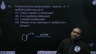 Oxymercurationdemercuration reaction of 1methylcyclohexene gives [upl. by Amanda142]