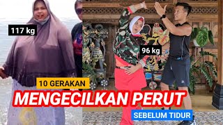 10 GERAKAN MENGECILKAN PERUT SEBELUM TIDUR [upl. by Anaeel931]